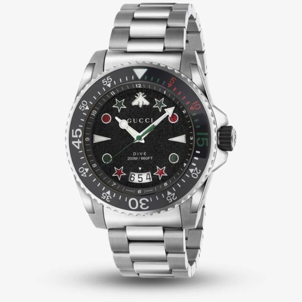 Gucci Mens Dive Steel Bracelet Watch Ya136221