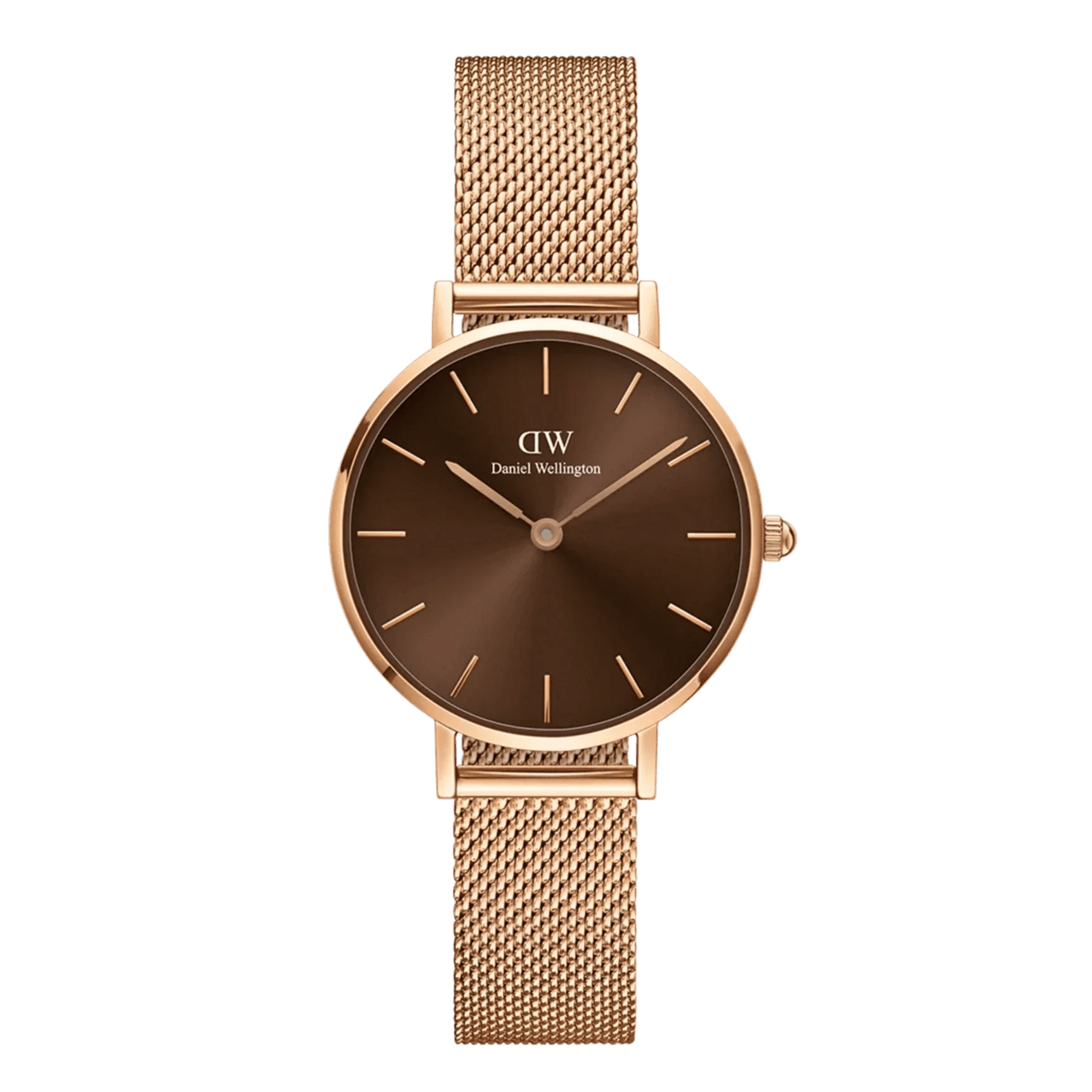 Montre Daniel Wellington pour femme en or rose et ambre, modèle Dw00100477