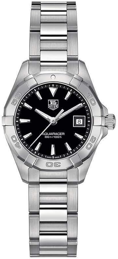 Tag Heuer Aquaracer Quartz Black Dial Silver Steel Strap Watch For Women Wbd1410 Ba0741 - alternate view