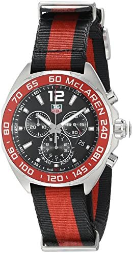 Tag Heuer Formula 1 Mclaren Limited Edition Quartz Chronograph Black Dial Two Tone Nato Strap Watch For Men Caz1112 Fc8188 - Image 5