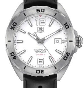 Tag Heuer Formula 1 Quartz White Dial Black Rubber Strap Watch For Men Waz2114 Ft8023