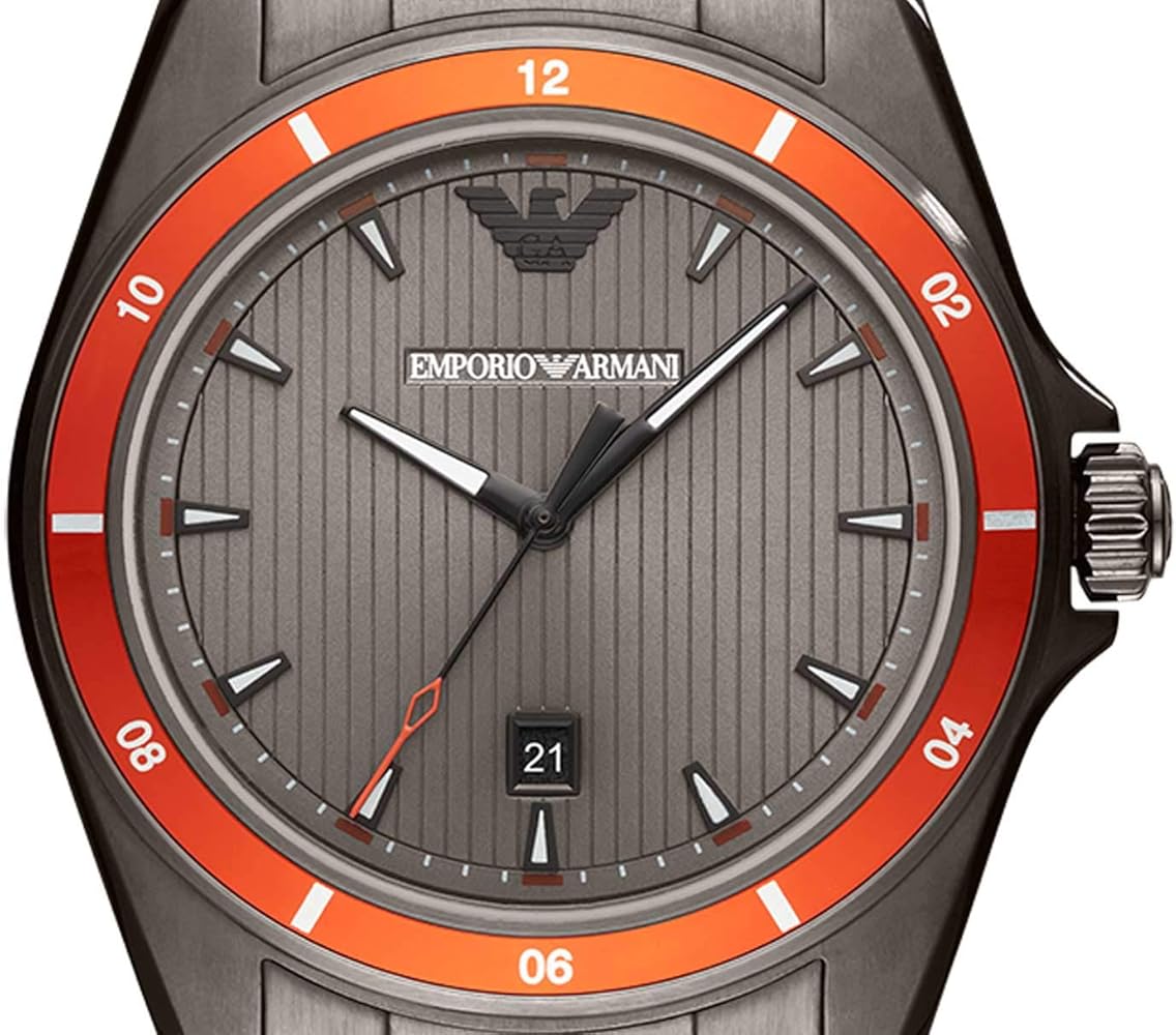Emporio Armani Sigma Quartz Grey Dial Grey Steel Strap Watch For Men Ar11178 - Image 3