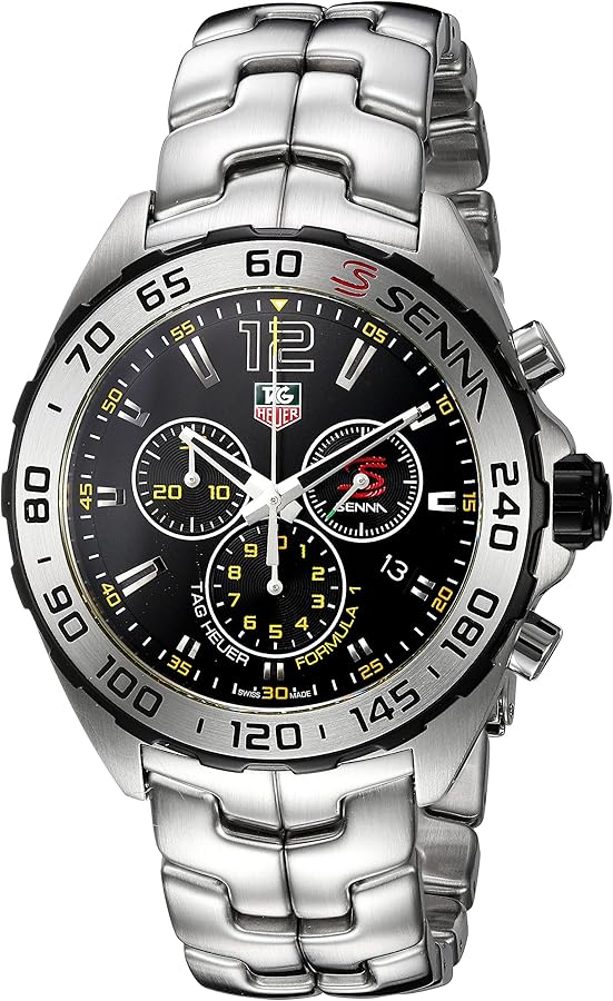 Tag Heuer Formula 1 Senna Limited Edition Chronograph Black Dial Silver Steel Strap Watch For Men Caz1013 Ba0883 - alternate view