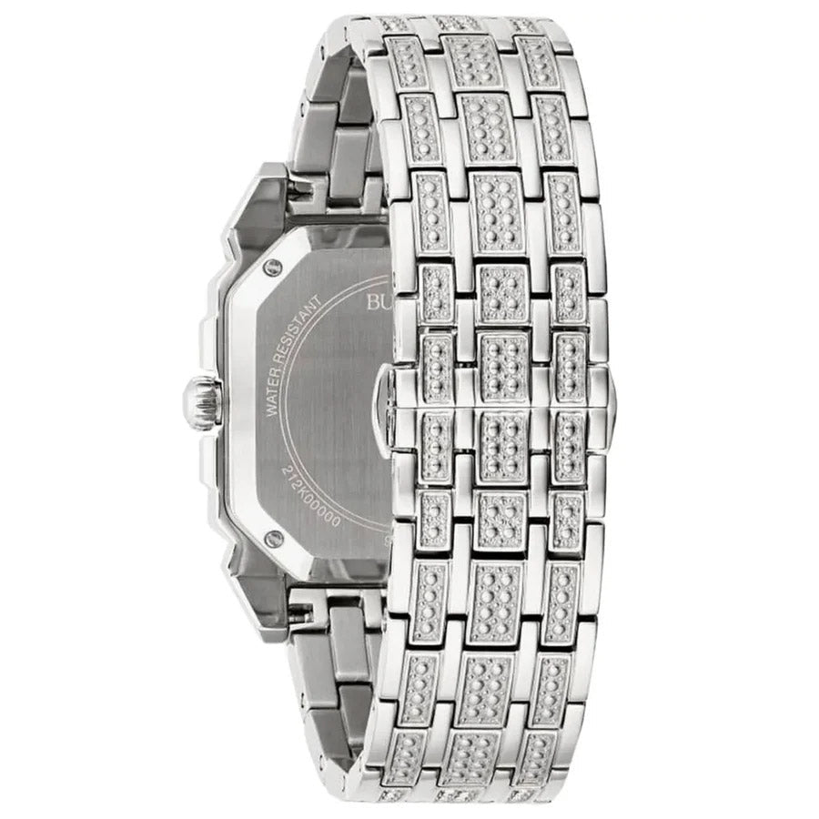Bulova Crystal Mens Silver Watch 96a285 - Image 3