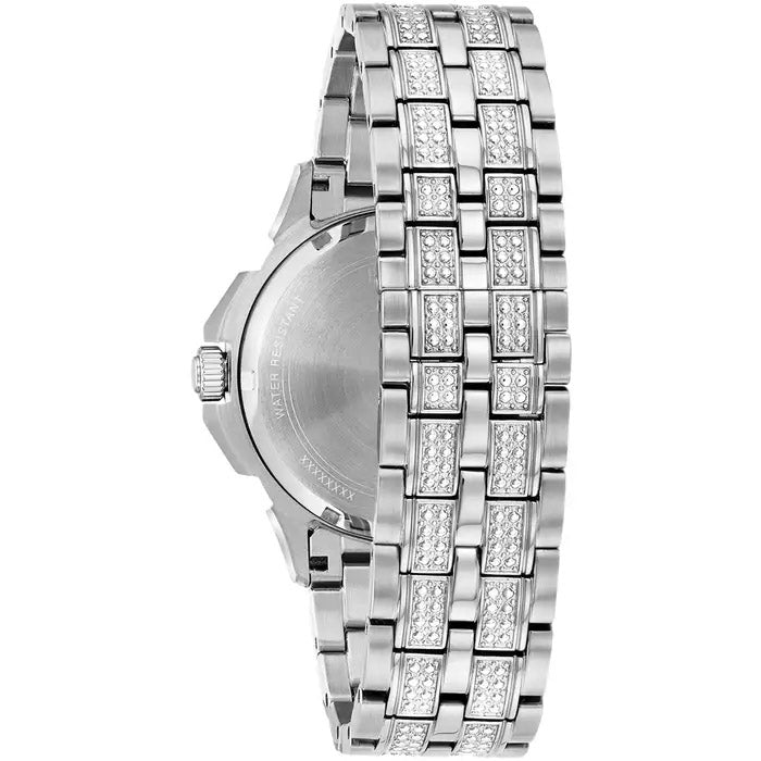 Montre Bulova Crystal pour homme, argentée, référence 96c134 - Image 3
