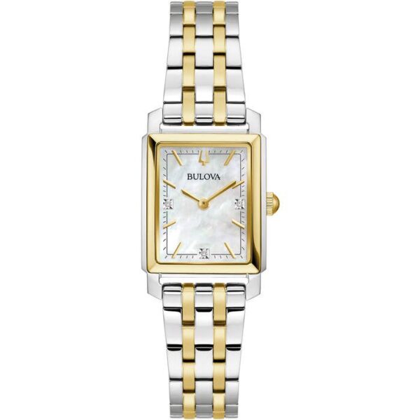 Montre rectangulaire bicolore Sutton pour femme 98p220