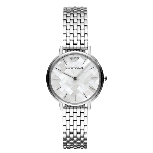 Emporio Armani Mother Of Pearl Dial Silver Steel Strap Watch For Women Ar11112 - alternate view