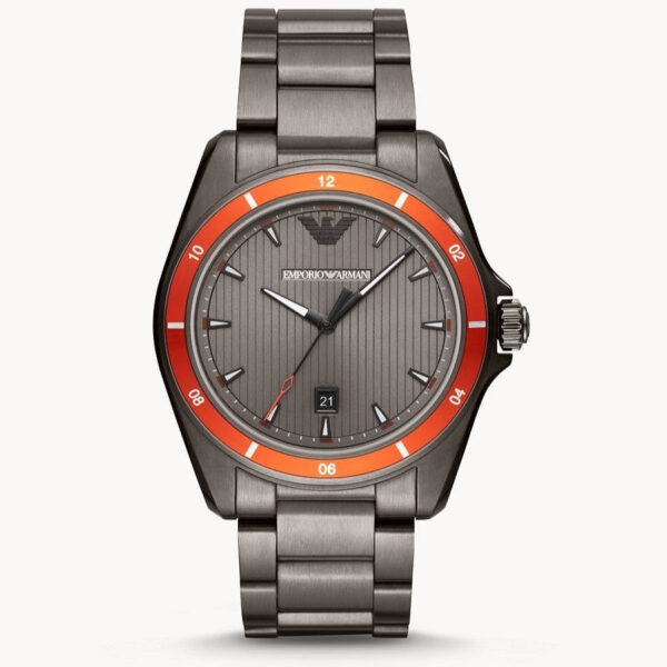Emporio Armani Sigma Quartz Grey Dial Grey Steel Strap Watch For Men Ar11178 - alternate view
