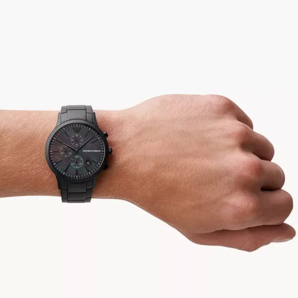 Emporio Armani Mens Ar11275 Silver Tone Stainless Steel Chronograph Watch - alternate view