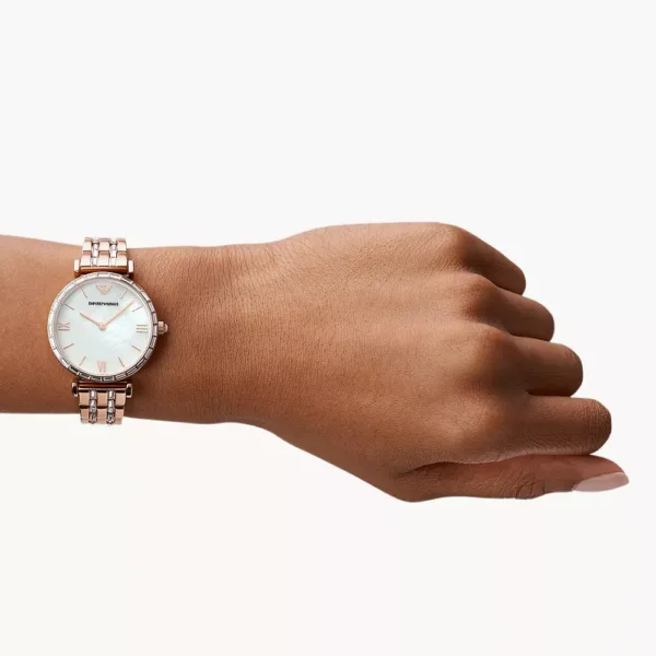 Emporio Armani Mens Ar11294 Rose Gold Tone Stainless Steel Chronograph Watch - alternate view