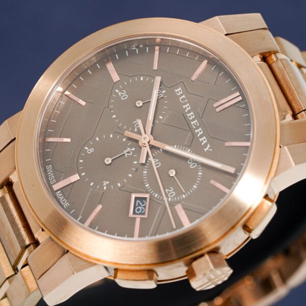 Burberry Mens Watch Chronograph The City Rose Gold Bu9353 - alternate view