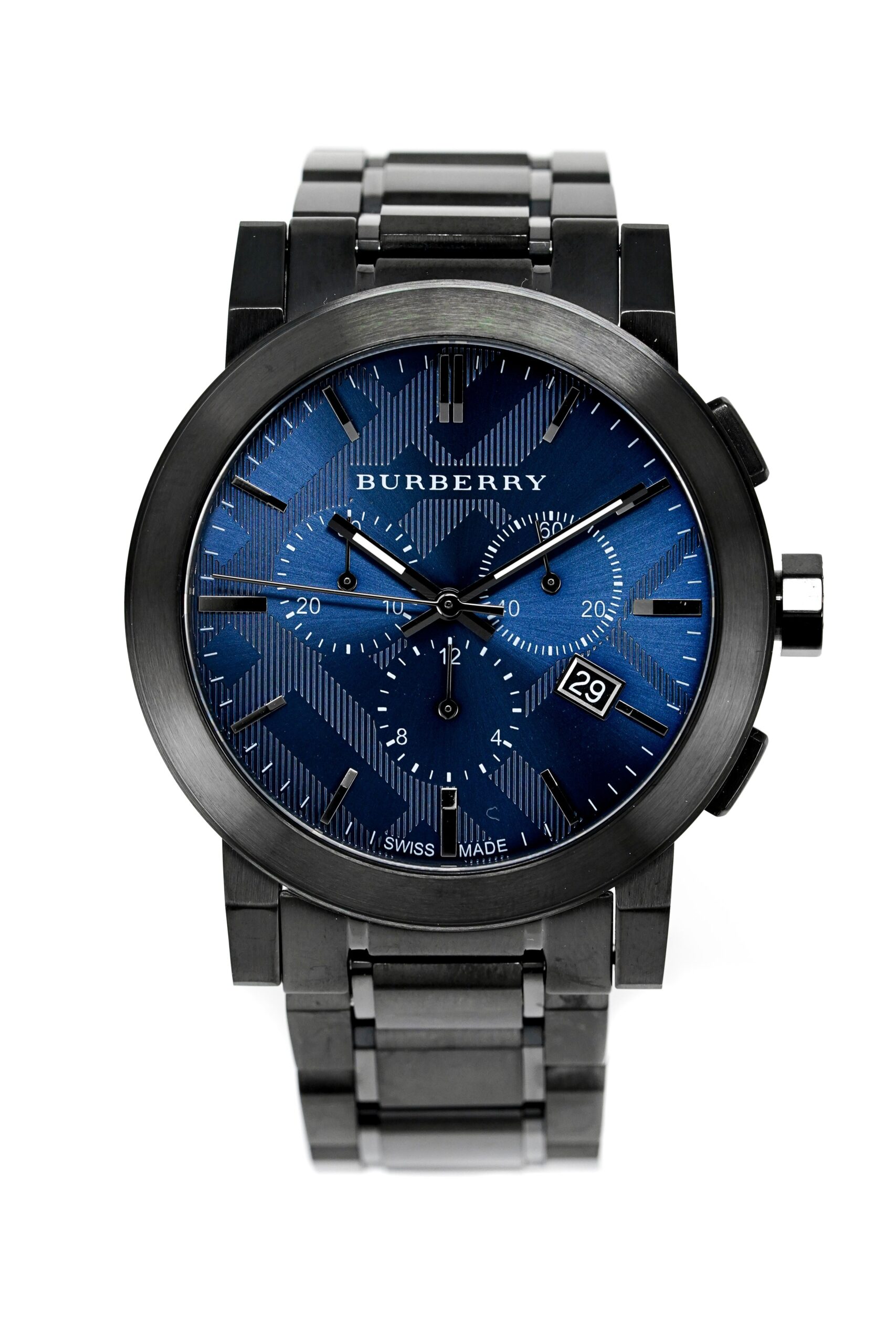 Burberry Mens Watch Chronograph The City Gun Metal Bu9365 - Image 3