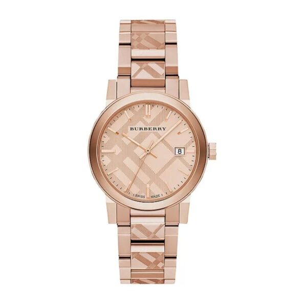 Burberry Unisex Watch The City Engraved Check Watch Bu9039