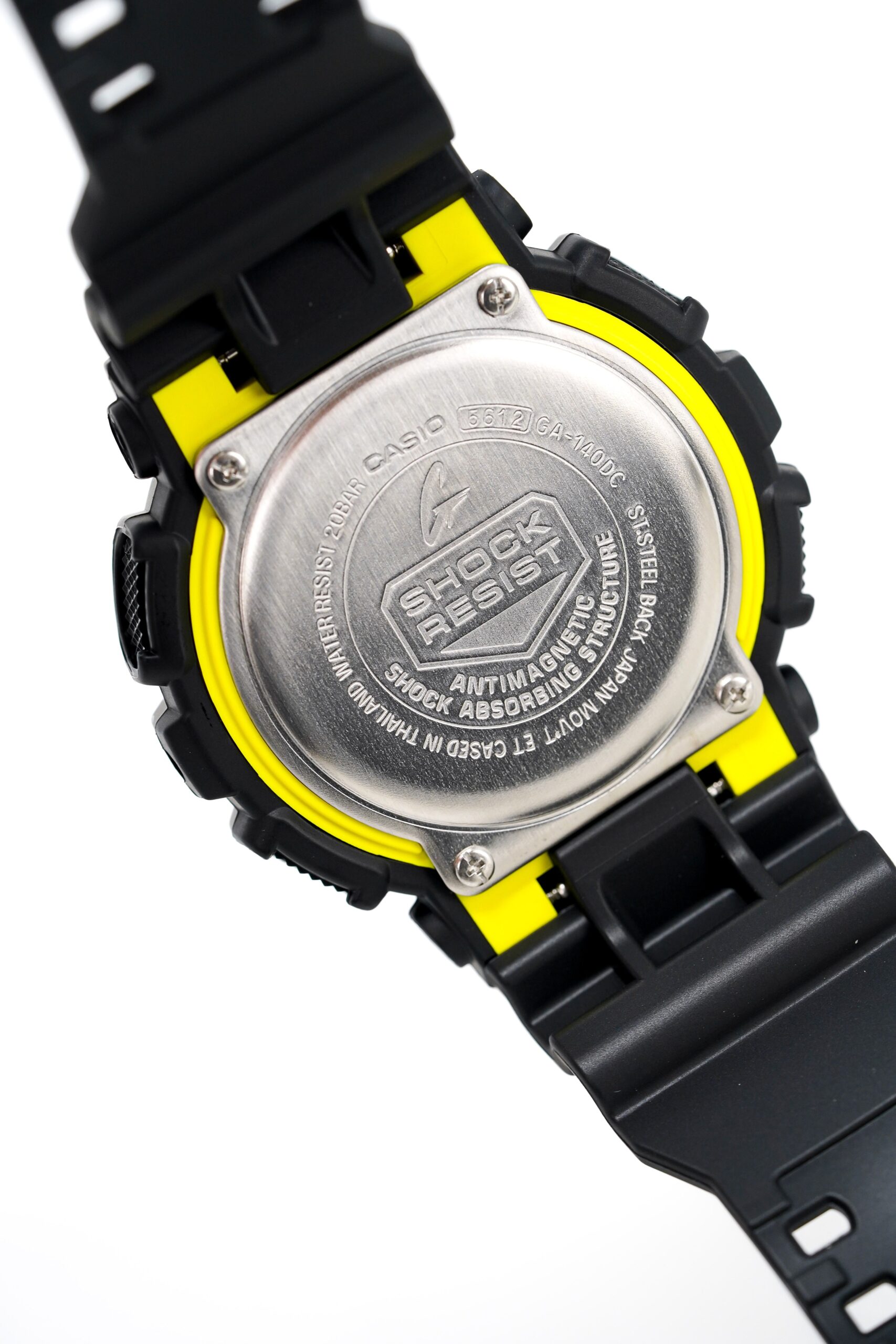 Casio G Shock Watch Mens Neon Yellow Black Ga 140dc 1adr - Image 2