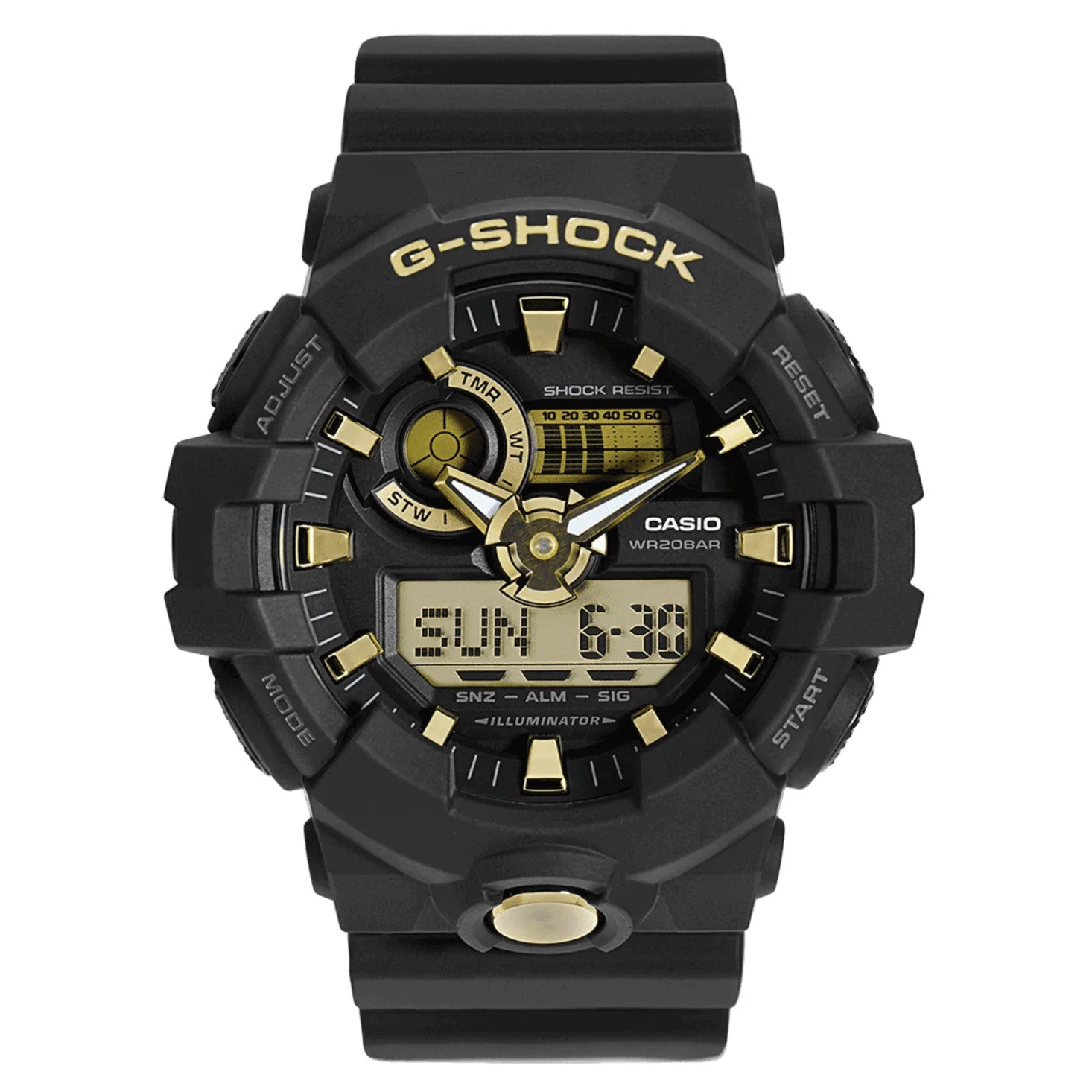 Casio G Shock horloge goud zwart Ga 710b 1a9er