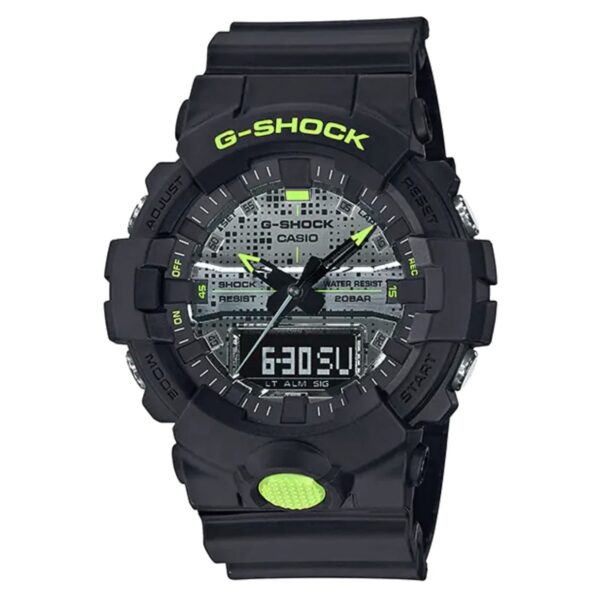 Casio G Shock Watch Black Neon Digital Camo Ga 800dc 1adr