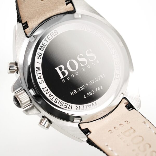 Hugo Boss Men S Watch Chronograph Black Driver Fabric Leather Hb1513087 - alternate view