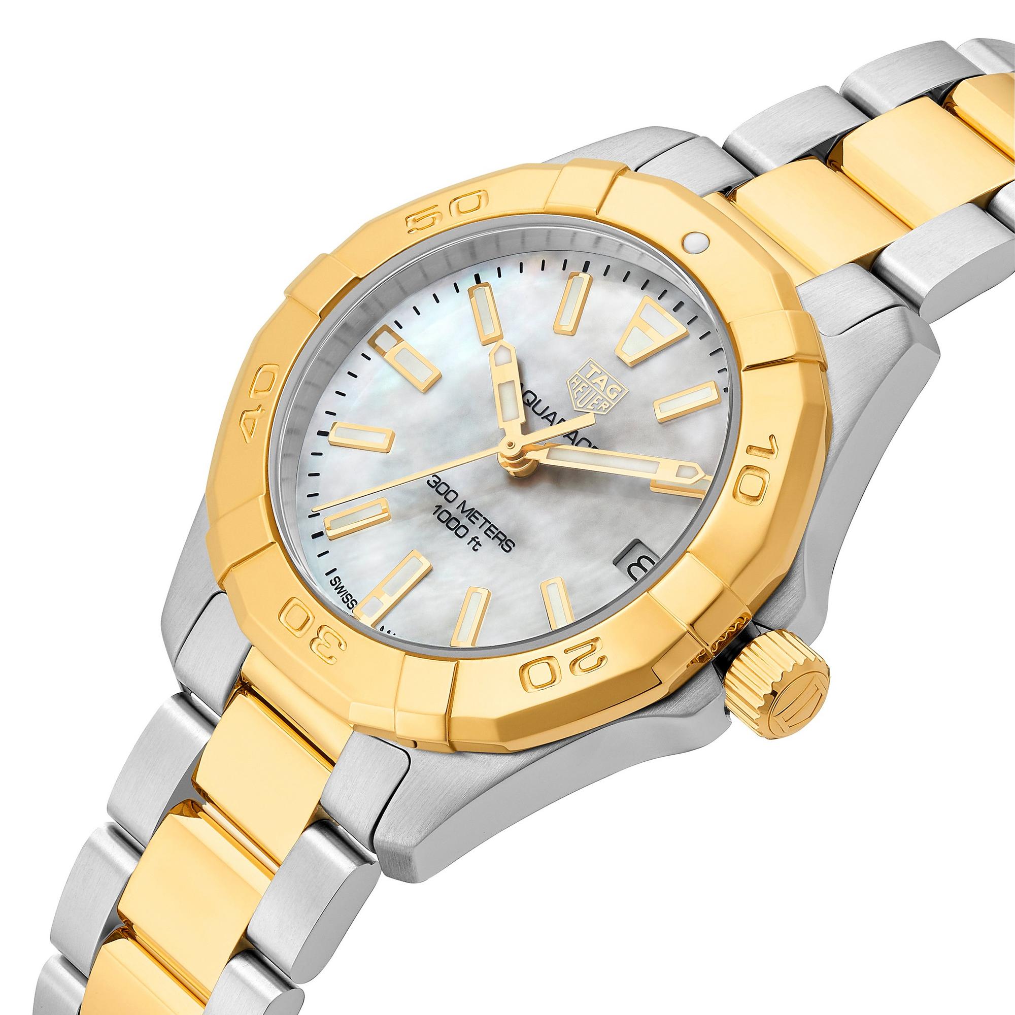 Montre pour femme Tag Heuer Aquaracer plaquée or et acier inoxydable - Image 2