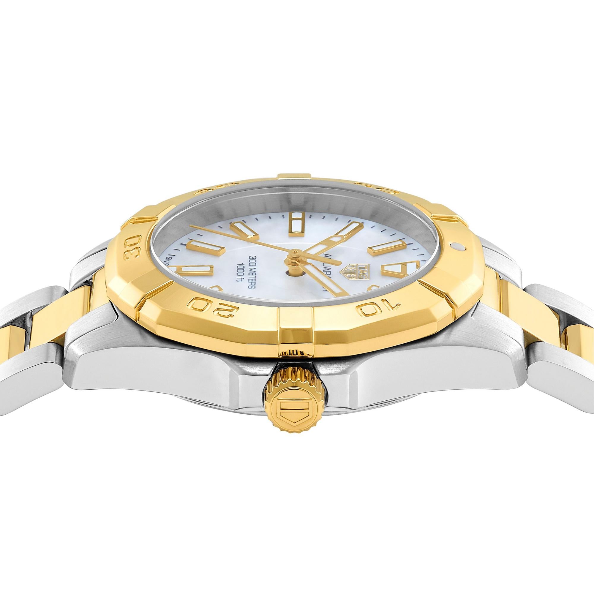 Montre pour femme Tag Heuer Aquaracer plaquée or et acier inoxydable - Image 3