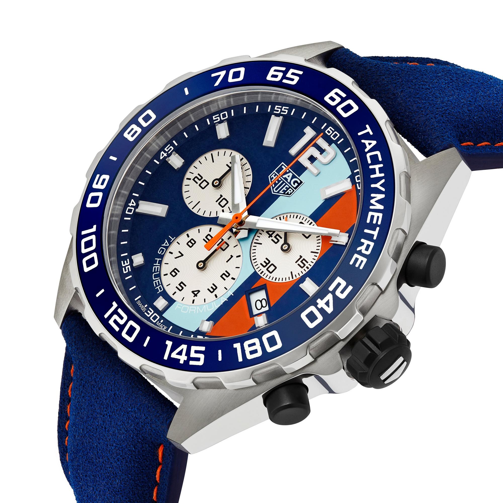 Tag Heuer Formula 1 Gulf Chronograph Special Edition Mens Watch - Image 2