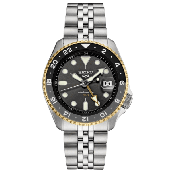 Seiko 5 Sports Gmt Auto Mens Grey Watchssk021k1