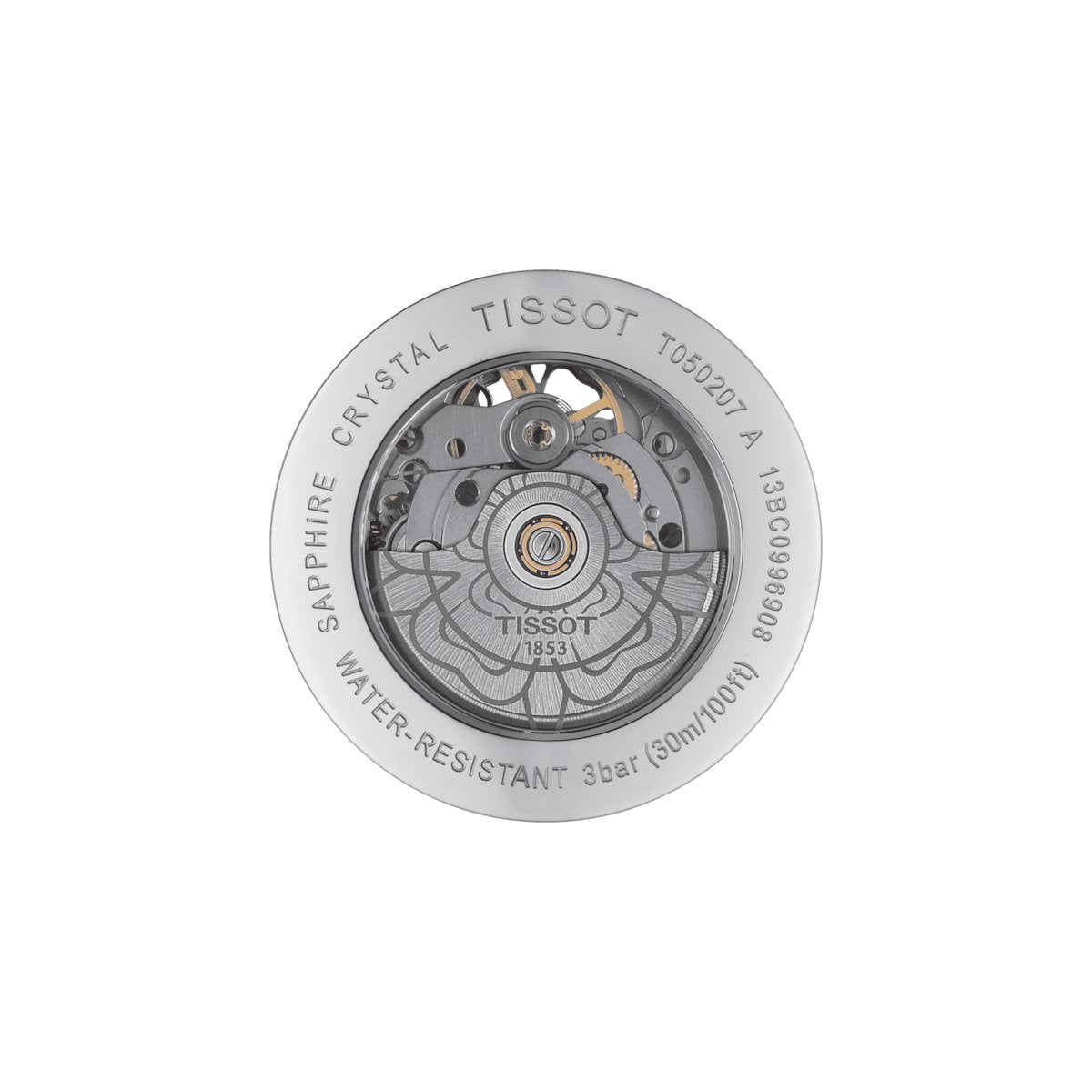 Tissot Ladies Automatic Watch Heart Flower 35mm Powermatic 80 Brown T0502073711704 - Image 2