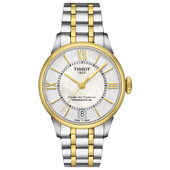 Tissot Ladies Automatic Watch Chemin Des Tourelles Powermatic 80 Two Tone T0992072211800