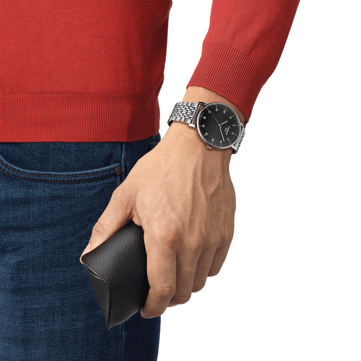 Tissot Mens Watch Everytime 42mm Black Silver T1096101107700 - Image 3