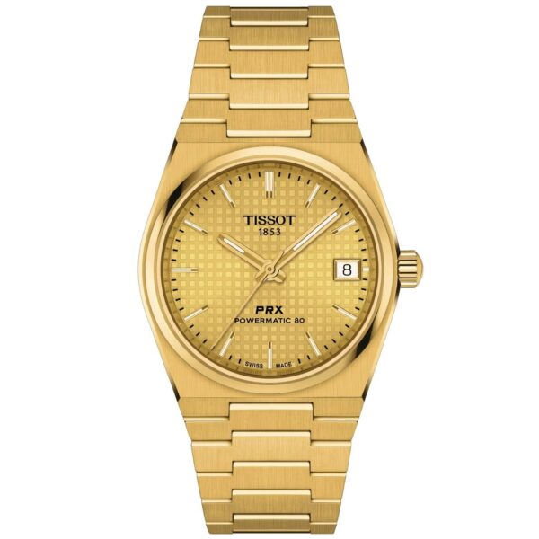 Tissot Prx Powermatic 80 Mens Gold Watch T137 207 33 021 00