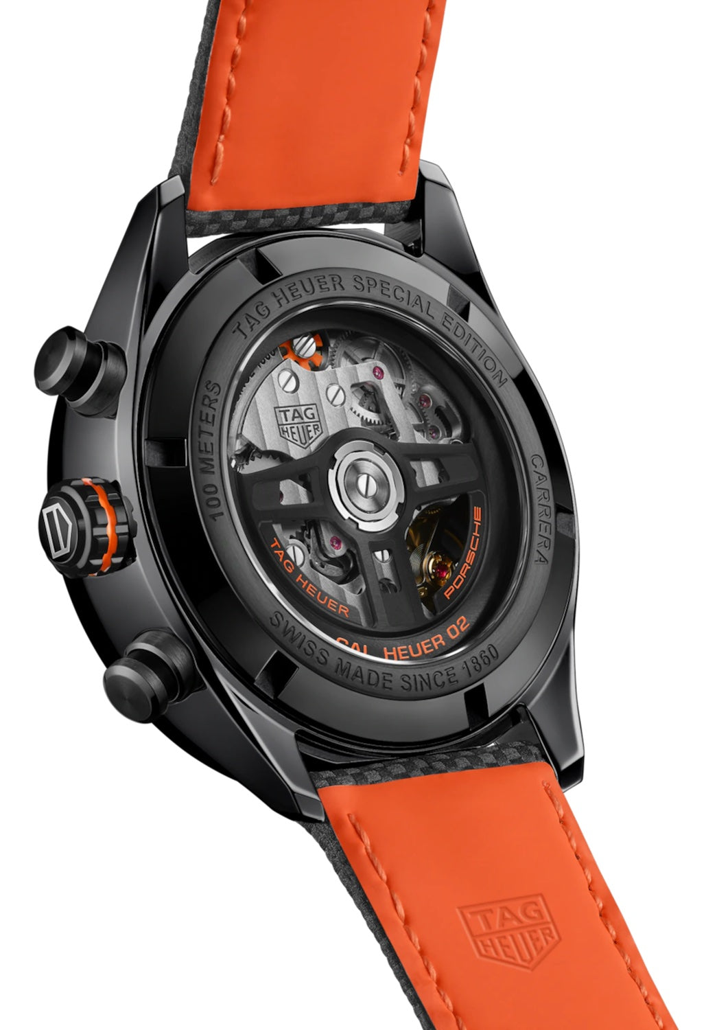 Tag Heier Watch Carrera Porsche Orange Racing Special Edition Cbn2a1m Fc6526 - Image 3