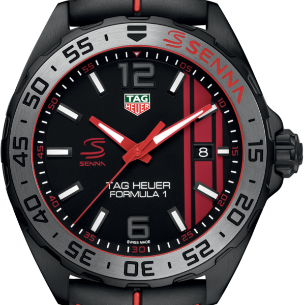 Tag Heuer Formula 1 Senna Special Edition Black Dial Two Tone Rubber Strap Watch For Men Waz1014 Ft8027
