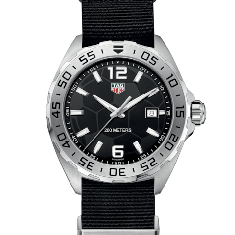 Montre Tag Heuer Formula 1 Quartz Cadran Noir Bracelet NATO Noir pour Homme Waz1015 FC8198 - alternate view