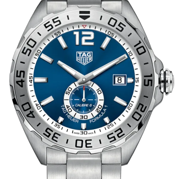 Tag Heuer Formula 1 Calibre 6 Automatic Blue Dial Silver Steel Strap Watch For Men Waz2014 Ba0842