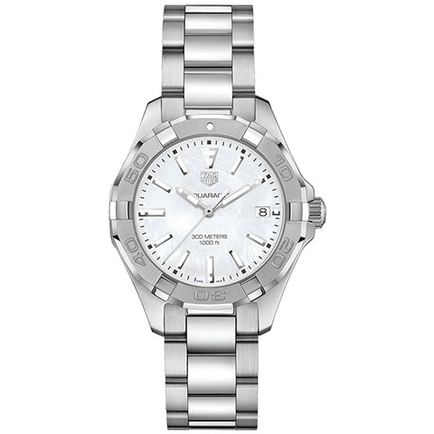 Tag Heuer Aquaracer Mother Of Pearl Dial Silver Steel Strap Watch For Women Wbd131a Ba0748 - alternate view