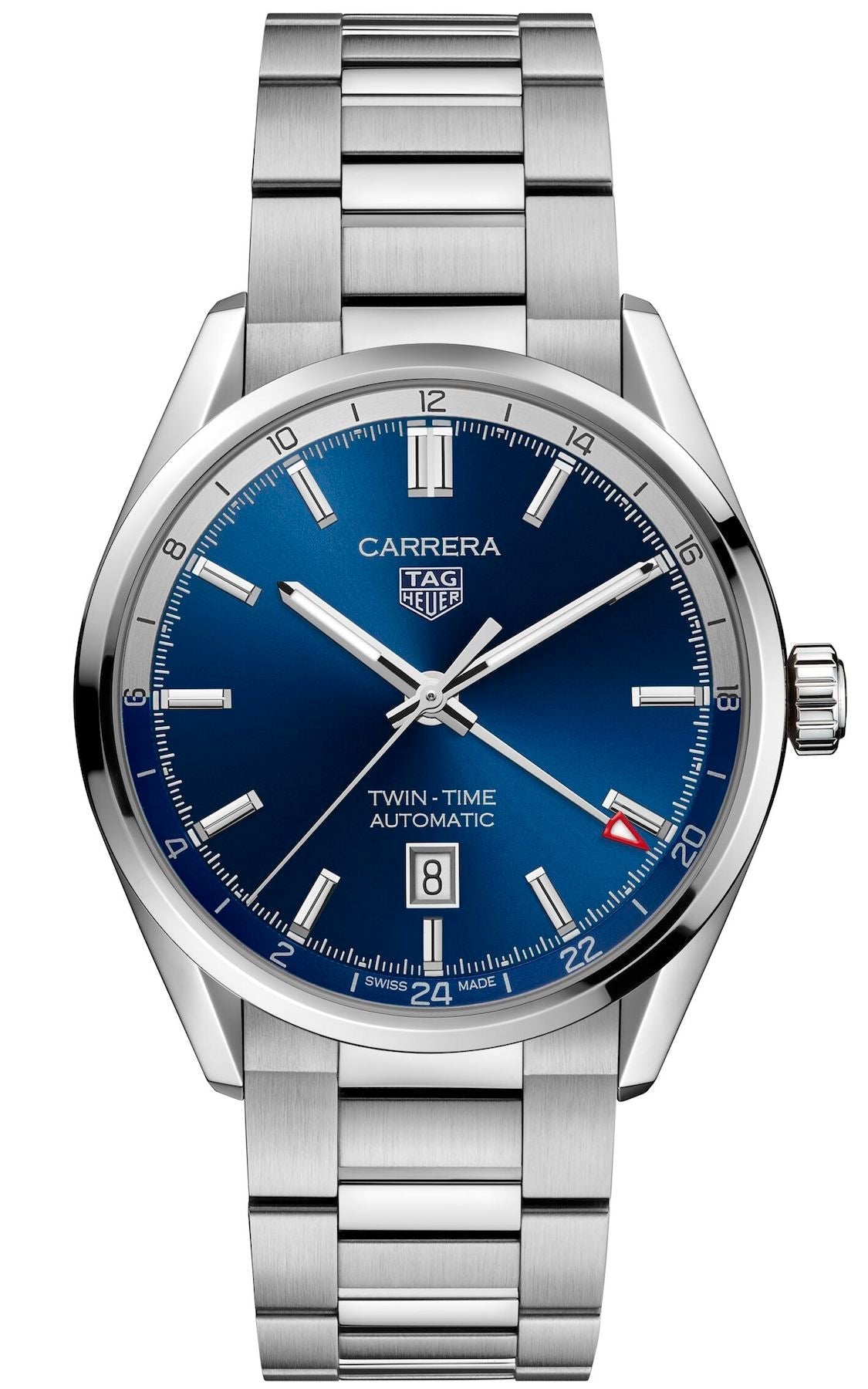Tag Heuer Watch Carrera Calibre 7 Twin Time Automatic Mens Wbn201a Ba0640 - Image 2