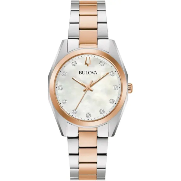 Bulova Surveyor Ladies Mother Of Pearl Watch 98p207
