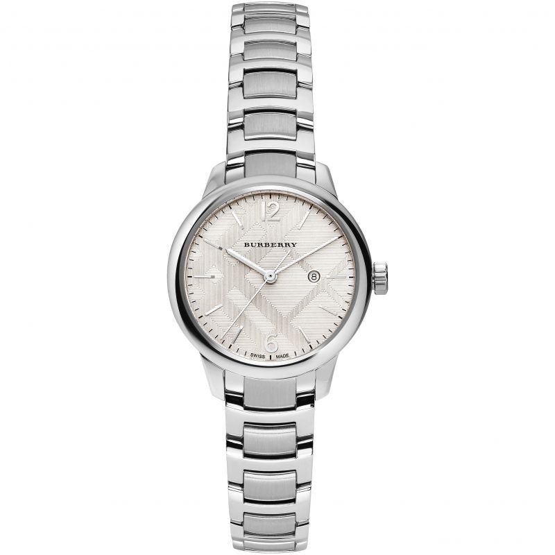 Ladies Silver The Classic Stainless Steel Burberry Watch Bu10108