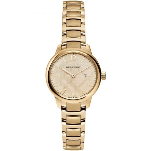 Ladies Gold The Classic Stainless Steel Burberry Watch Bu10109