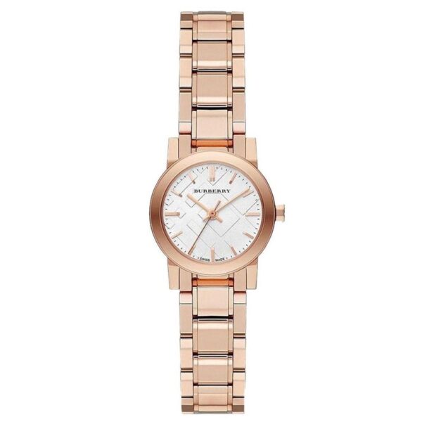 Ladies Swiss Rose Gold Tone Stainless Steel Burberry Watch Bu9204