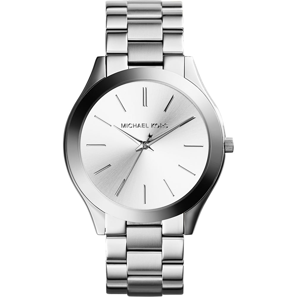 Montre Michael Kors MK3178 pour femme, modèle fin argenté.