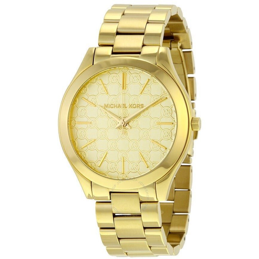 Michael Kors MK3335 Damen Slim Runway Goldmotiv Uhr