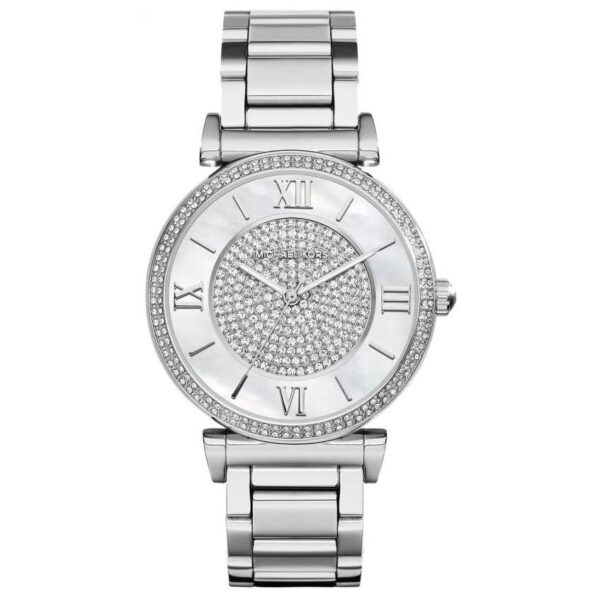 Michael Kors Mk3355 Ladies Catlin Bracelet Silver Watch