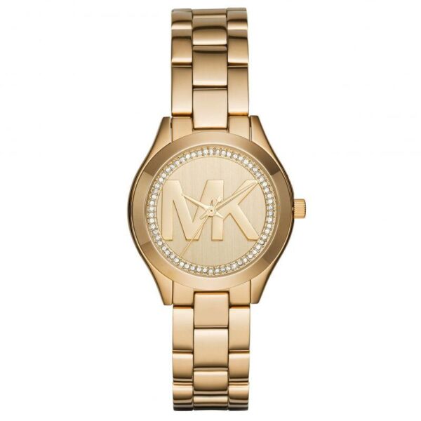 Michael Kors Mk3477 Ladies Mini Slim Runway Yellow Gold Watch