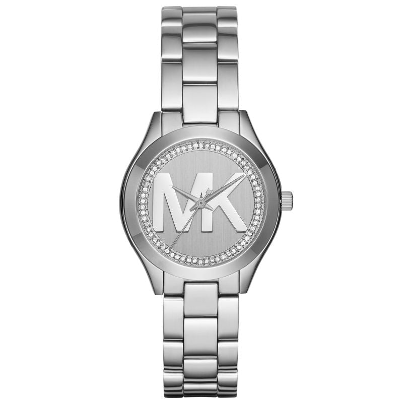 Montre Michael Kors MK3548 pour femme, mini-mince, argentée, modèle Runway