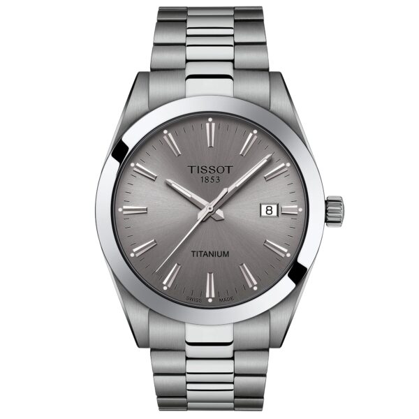 Tissot Gentleman Titanium Mens Grey Watch T1274104408100