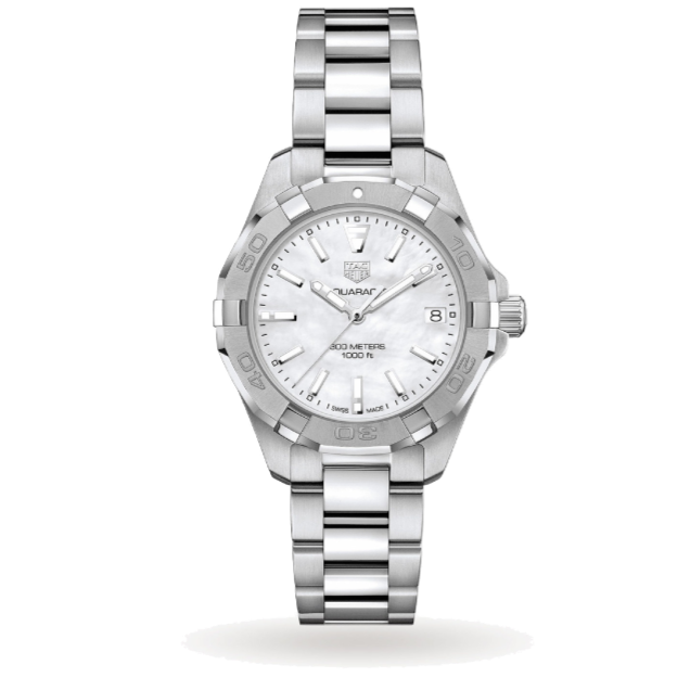 Tag Heuer Aquaracer Mother Of Pearl Dial Silver Steel Strap Watch For Women Wbd131a Ba0748 - Image 5