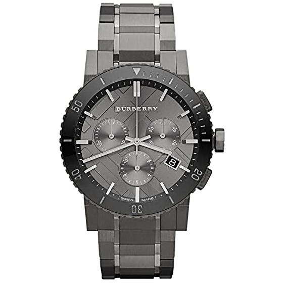 Burberry Mens Watch Chronograph The City Gunmetal Grey Bu9381