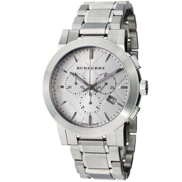 Burberry Mens Watch Chronograph The City Silver Bu9350