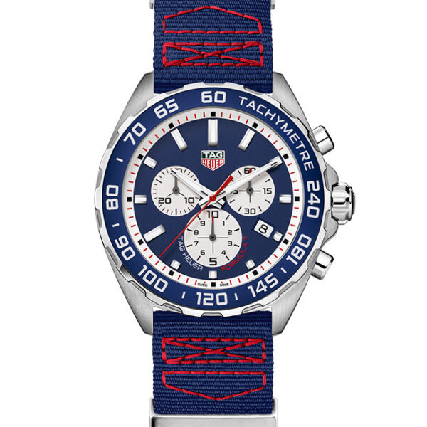 Montre Tag Heuer Formula 1 Red Bull Edition Chronographe Cadran Bleu Bracelet NATO Bleu pour Homme Caz1018 Fc8213 - alternate view