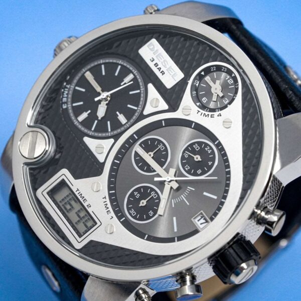 Diesel Dz7125 Men S Chronograph Big Daddy Silver Black Watch - alternate view